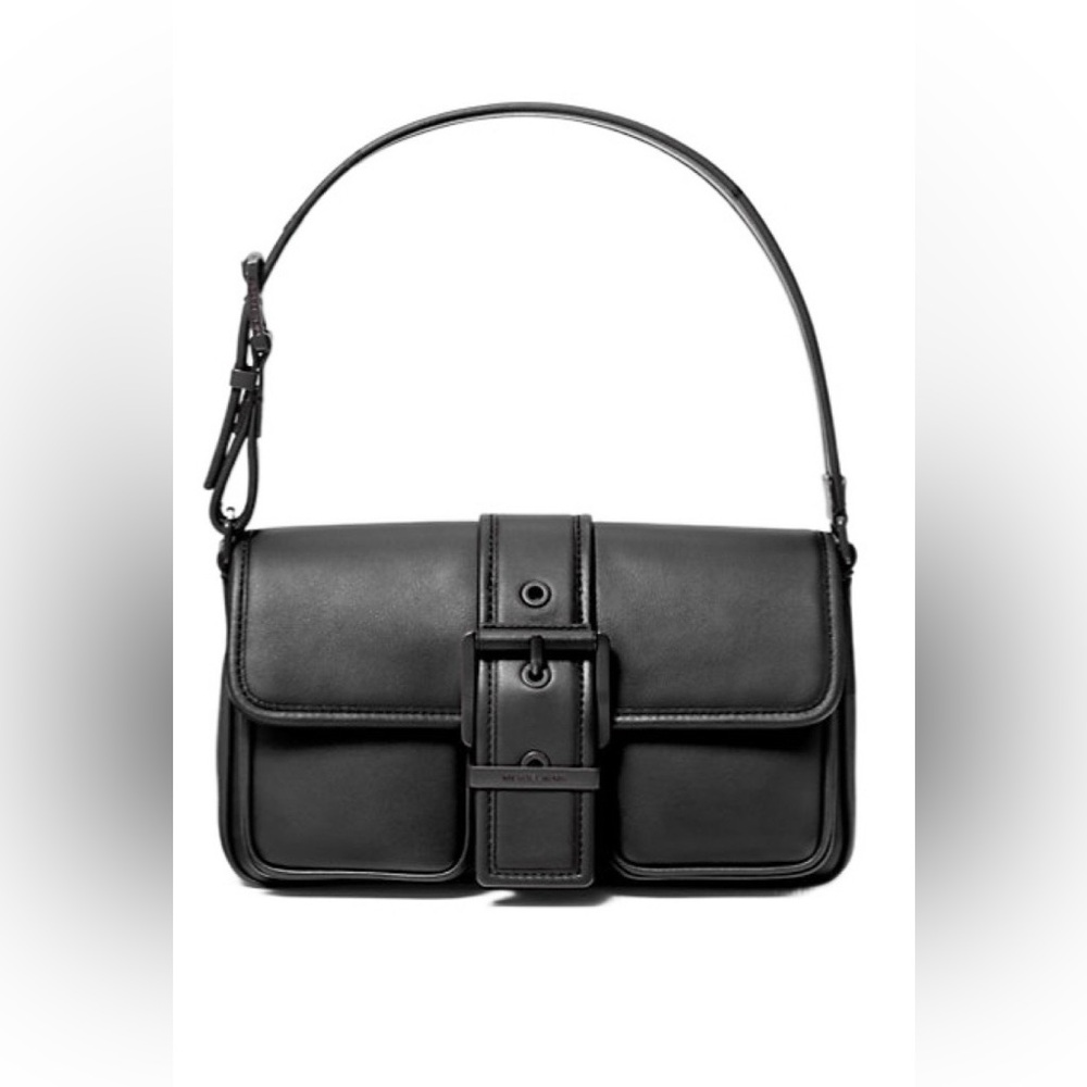 MICHAEL KORS COLBY Black Leather Shoulder Bag